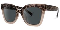 Naila - Stylish Square Tortoise Gray Sunglasses | Vooglam Front View