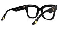 Egle - Square Black Eyeglasses | Vooglam Side View