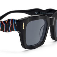 Wave - Rectangle Black Sunglasses - 4