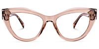 Fantine - Cat Eye Champagne Eyeglasses | Vooglam Angle View