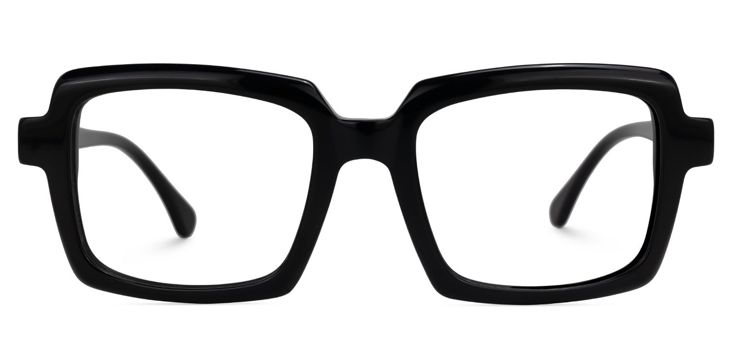 Eladio - Rectangle Black Eyeglasses | Vooglam Angle View