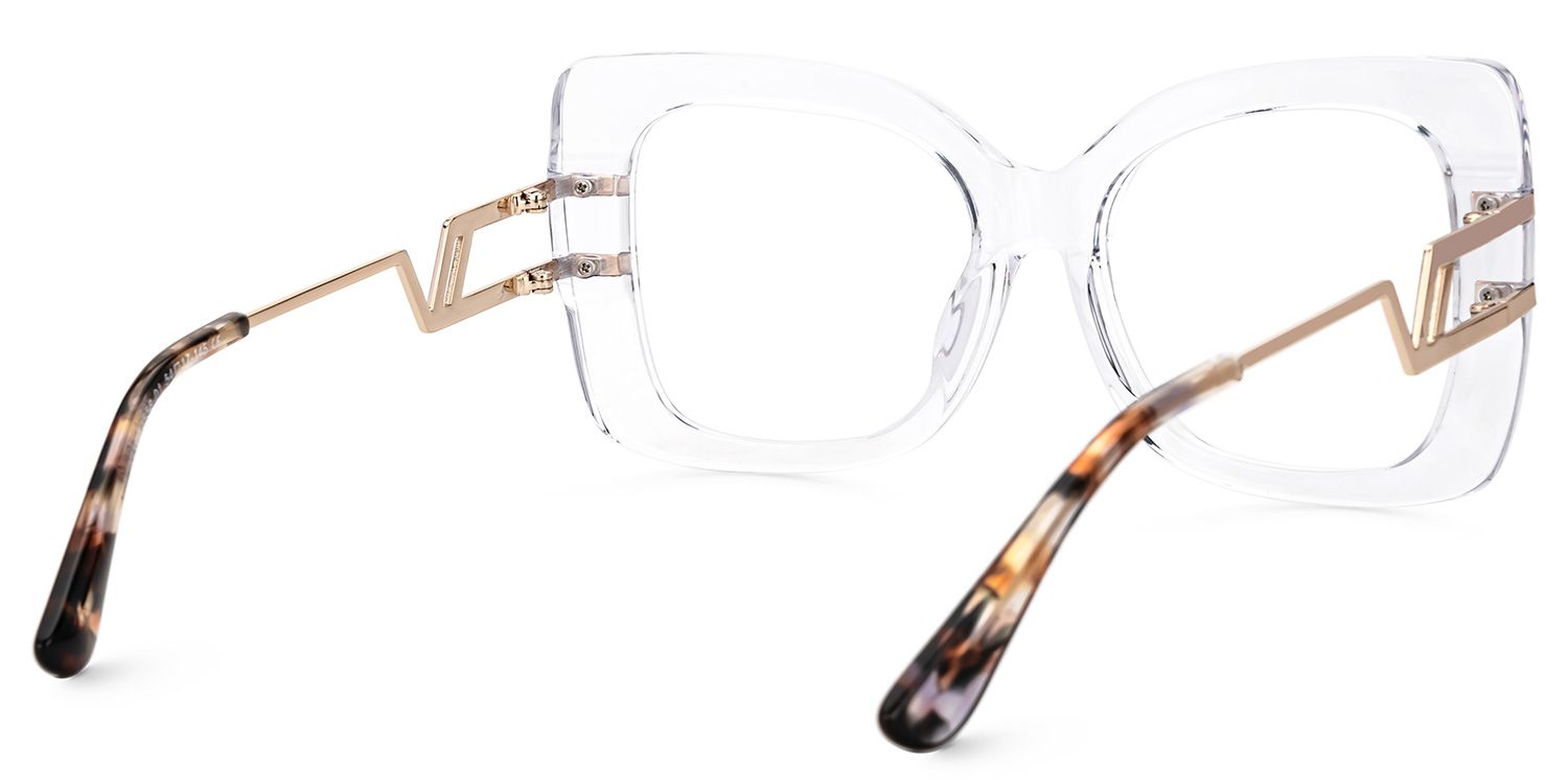 Iakopa - Square Crystal Eyeglasses | Vooglam Side View