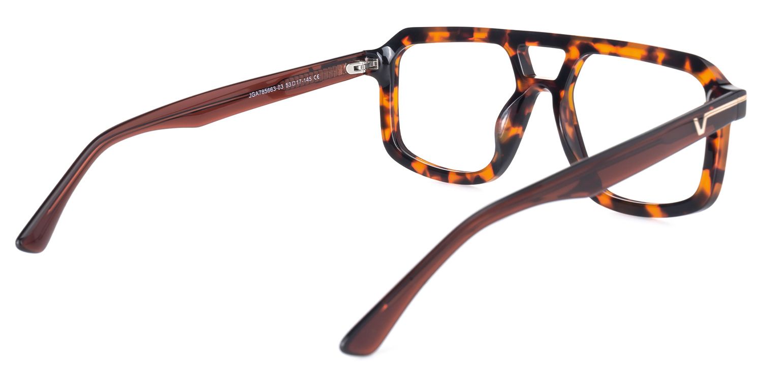 Eliyahu - Aviator Tortoise Eyeglasses | Vooglam Side View