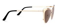 Annabelle - Elegant Gold Cat Eye Vintage Sunglasses | Vooglam 