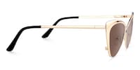 Annabelle - Elegant Gold Cat Eye Vintage Sunglasses - 4