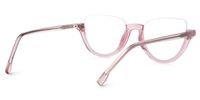 Sylvia Trendy Light Pink Cat Eye Glasses for Women | Vooglam Side View