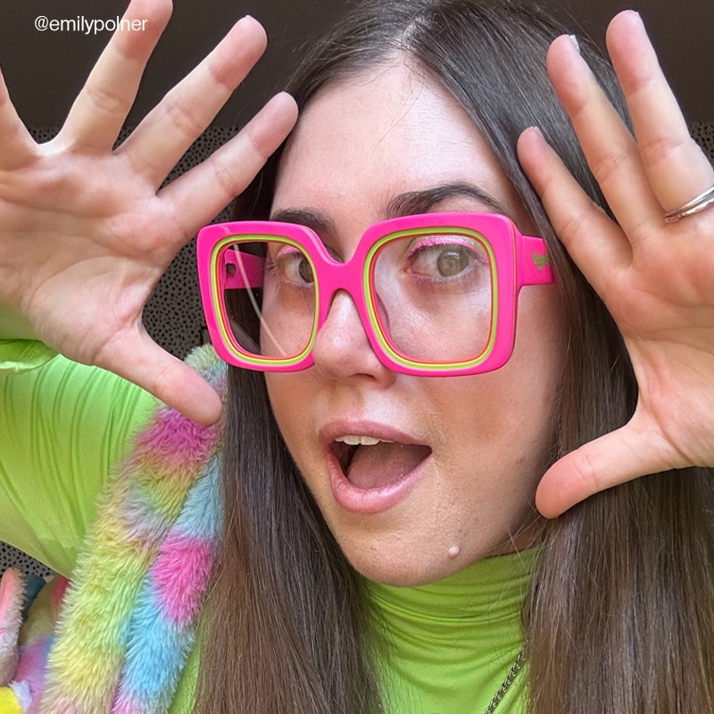 Esadowa - Square Pink Eyeglasses