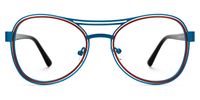 Adjatay - Aviator Blue/Red Eyeglasses | Vooglam Angle View