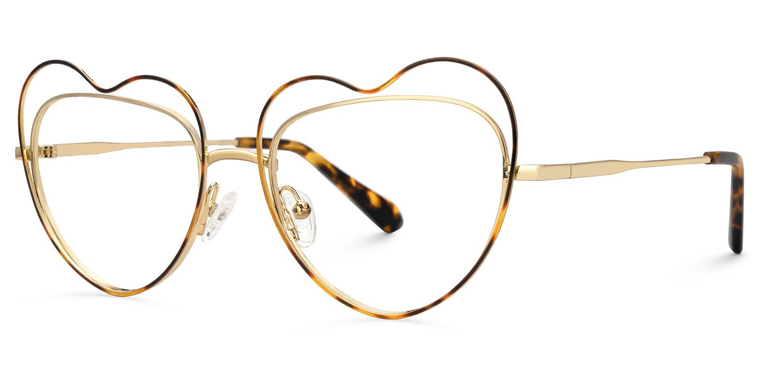 Fidelio - Geometric Tortoise Eyeglasses | Vooglam Front View