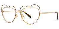 Fidelio - Geometric Tortoise Eyeglasses | Vooglam Front View