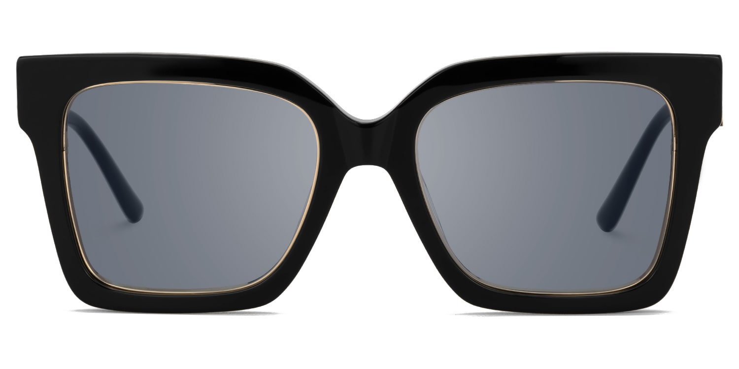 Ibrahim - Square Black Sunglasses - 1