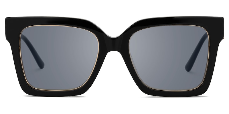 Ibrahim - Square Black Sunglasses
