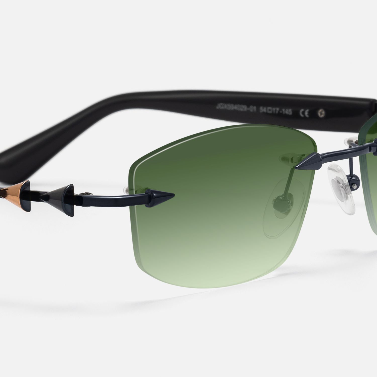 Fracture - Ultralight Frameless Black Glasses | Vooglam Design Details