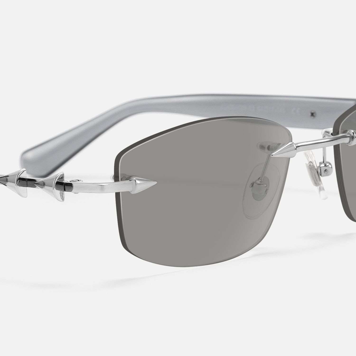 Fracture - Rectangle Gray Sunglasses product detail 4