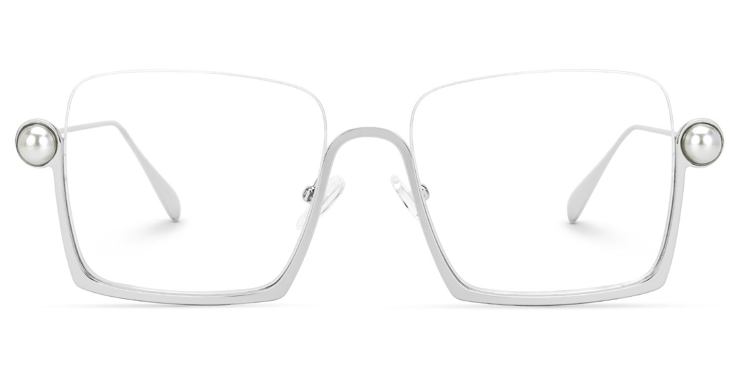 Fenella - Square Silver Eyeglasses product detail 2
