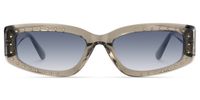 Quentin - Rectangle Grey Sunglasses | Vooglam Angle View