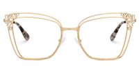 Fathiyya - Butterfly Gold Eyeglasses | Vooglam Angle View