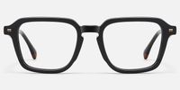 Maven - Square Black Eyeglasses | Vooglam Angle View
