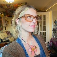 Naila - Square Tawny Frames | Trendy Tan Glasses - 7