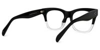 Carole - Rectangle Black/Crystal Eyeglasses | Vooglam Side View