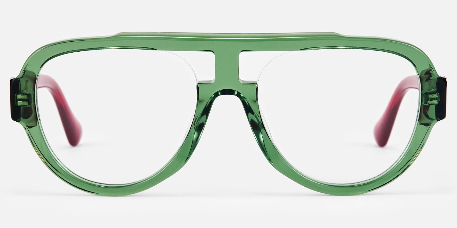 Adnan - Aviator Green Eyeglasses product detail 2