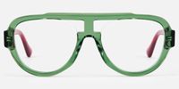 Adnan - Aviator Green Eyeglasses | Vooglam Angle View
