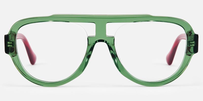 Adnan - Aviator Green Eyeglasses