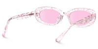 SHHHH~ - Oval Pink Sunglasses - 4