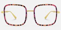 Jace - Square Floral Eyeglasses | Vooglam Angle View