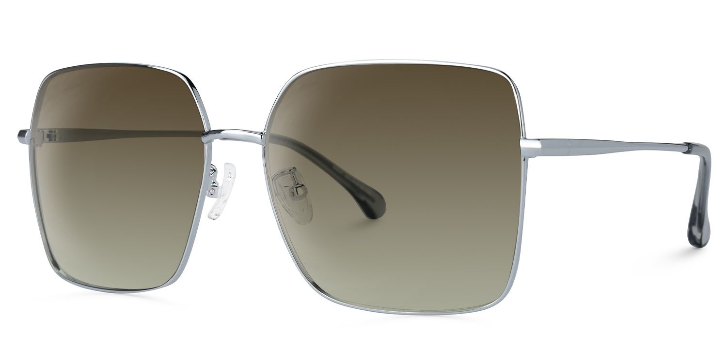 Elmer - Aviator Silver Sunglasses | Vooglam Front View