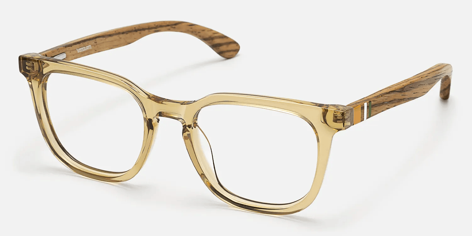 square champagne eyeglasses