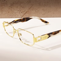Cypher - Rectangle Gold Eyeglasses - 1