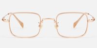 Arc - Square Gold Eyeglasses | Vooglam Angle View