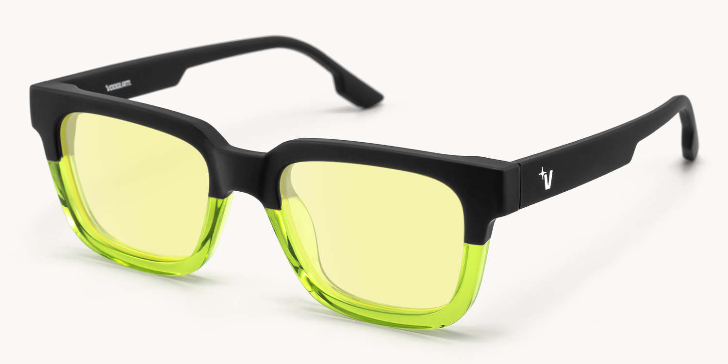 Strobe - Rectangle Two-tone Sunglasses - 2