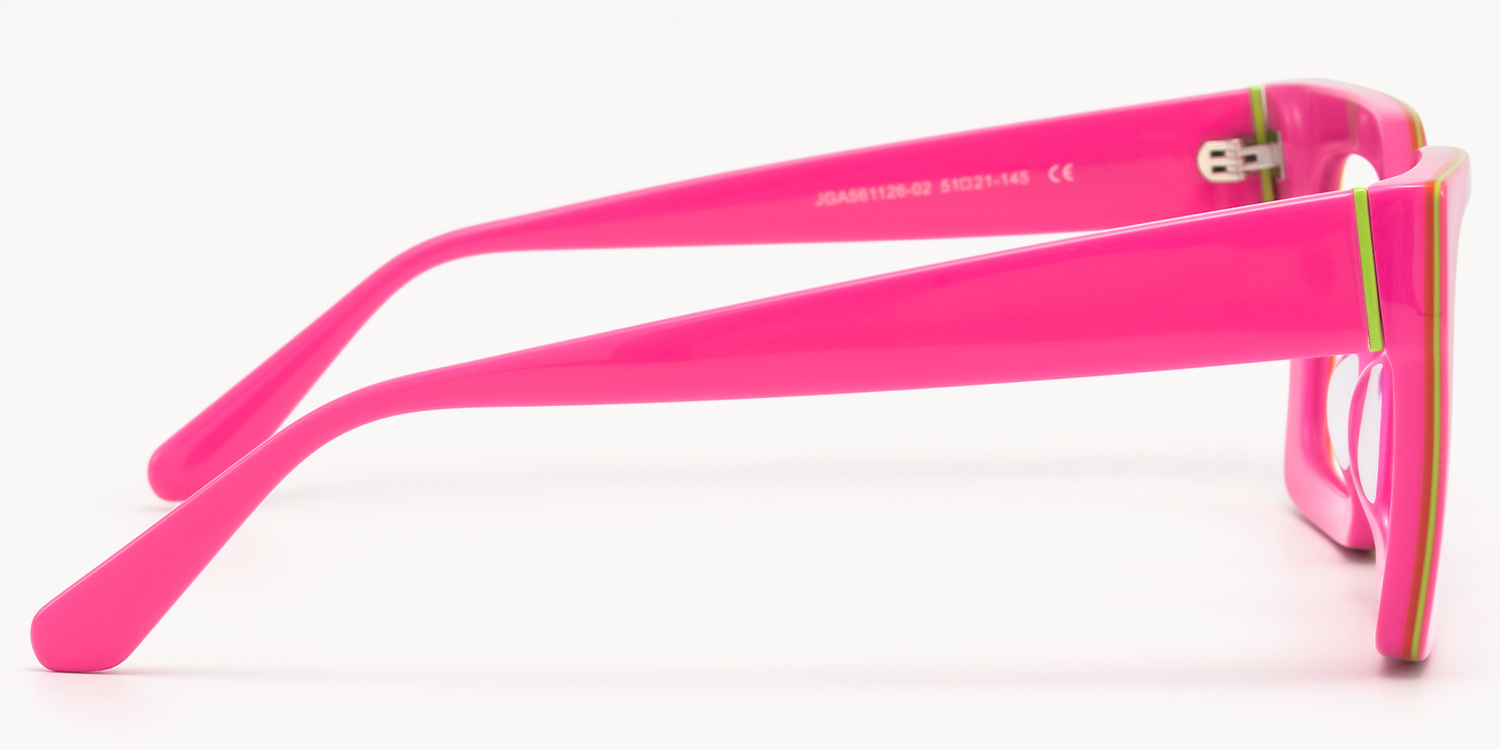Trance - Square Pink Eyeglasses - 4