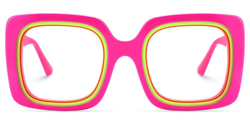 Esadowa - Square Pink Eyeglasses