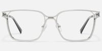 Frenzy - Rectangle Silver Eyeglasses | Vooglam Angle View