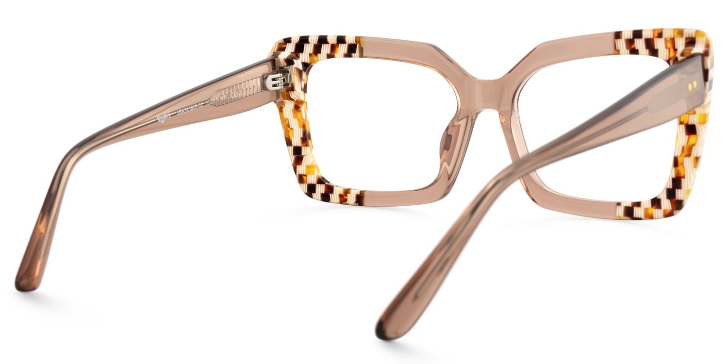 Moshay - Butterfly Champagne Eyeglasses by Vooglam - Side View