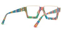 Dardhan - Rectangle Multicolor Eyeglasses | Vooglam Side View
