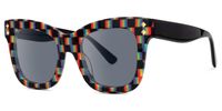 Faustyna - Square Multicolor Sunglasses | Vooglam Front View
