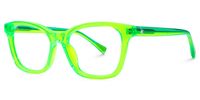 Coexist - Rectangle Green Eyeglasses | Vooglam Front View