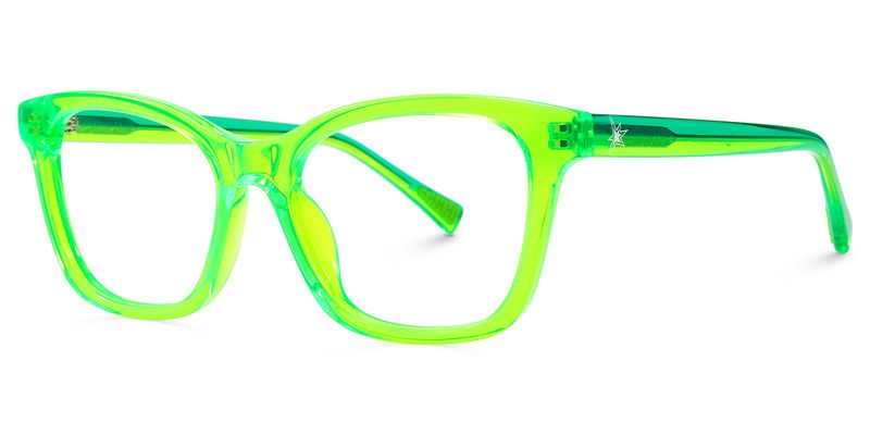 Coexist - Rectangle Green Eyeglasses | Vooglam