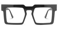 Elinoah - Square Black Eyeglasses | Vooglam Angle View