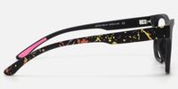 Nocturnal - Geometric Black Eyeglasses | Vooglam Side View