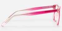 Holo - Square Pink Eyeglasses | Vooglam Side View