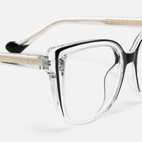 Darena - Cat Eye Black/Crystal Eyeglasses | Vooglam Design Details