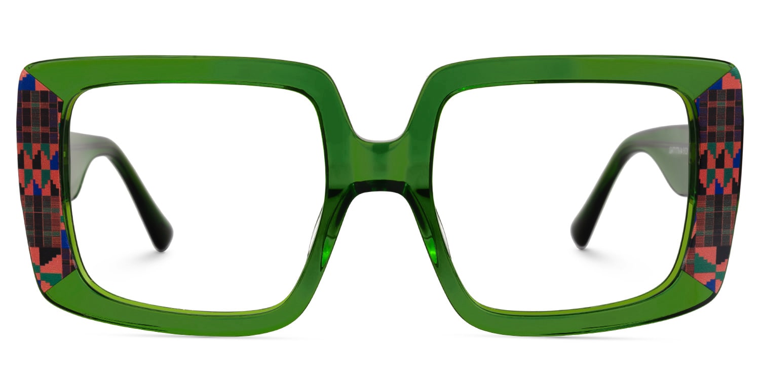 

Dempsey - Rectangle Green Eyeglasses