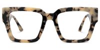 Felician - Square Tortoise Eyeglasses | Vooglam Angle View