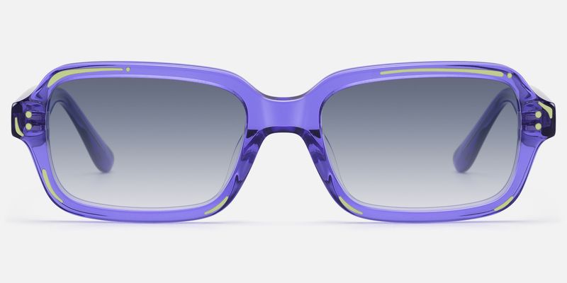 Pixel - Purple Comic Gradient Gray Tint Sunnies by Vooglam