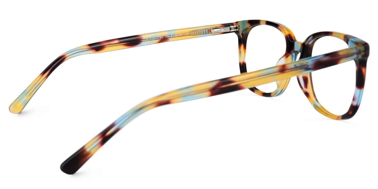Eloy - Rectangle Blue/Tortoise Eyeglasses by Vooglam - Side View
